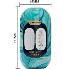 PRETTY LOVE - MASTURBATEUR POUR HOMME EN SILICONE HOT WAVE BLANC