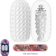 PRETTY LOVE - COQUETISH BALLS SILICONE MASTURBATORE MASCHILE BIANCO