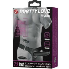 PRETTY LOVE - MYRON STRAP ON COM VIBRAO E DILDO OCO