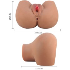 CRAZY BULL - VIBRADOR MILA BUTT COM CONTROLE REALISTA DE VAGINA E ÂNUS REMOTO