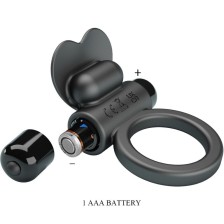 PRETTY LOVE - DEBONAIRE VIBRATING RING RABBIT 10 VIBRATIONS BLACK
