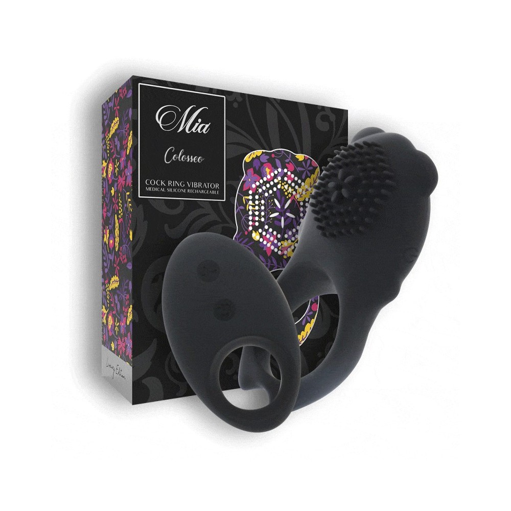 MIA - COLOSSEO COCK RING CONTROLE REMOTO PRETO