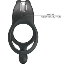PRETTY LOVE - SETH DOUBLE ANNEAU VIBRANT LAPIN 7 VIBRATIONS NOIR