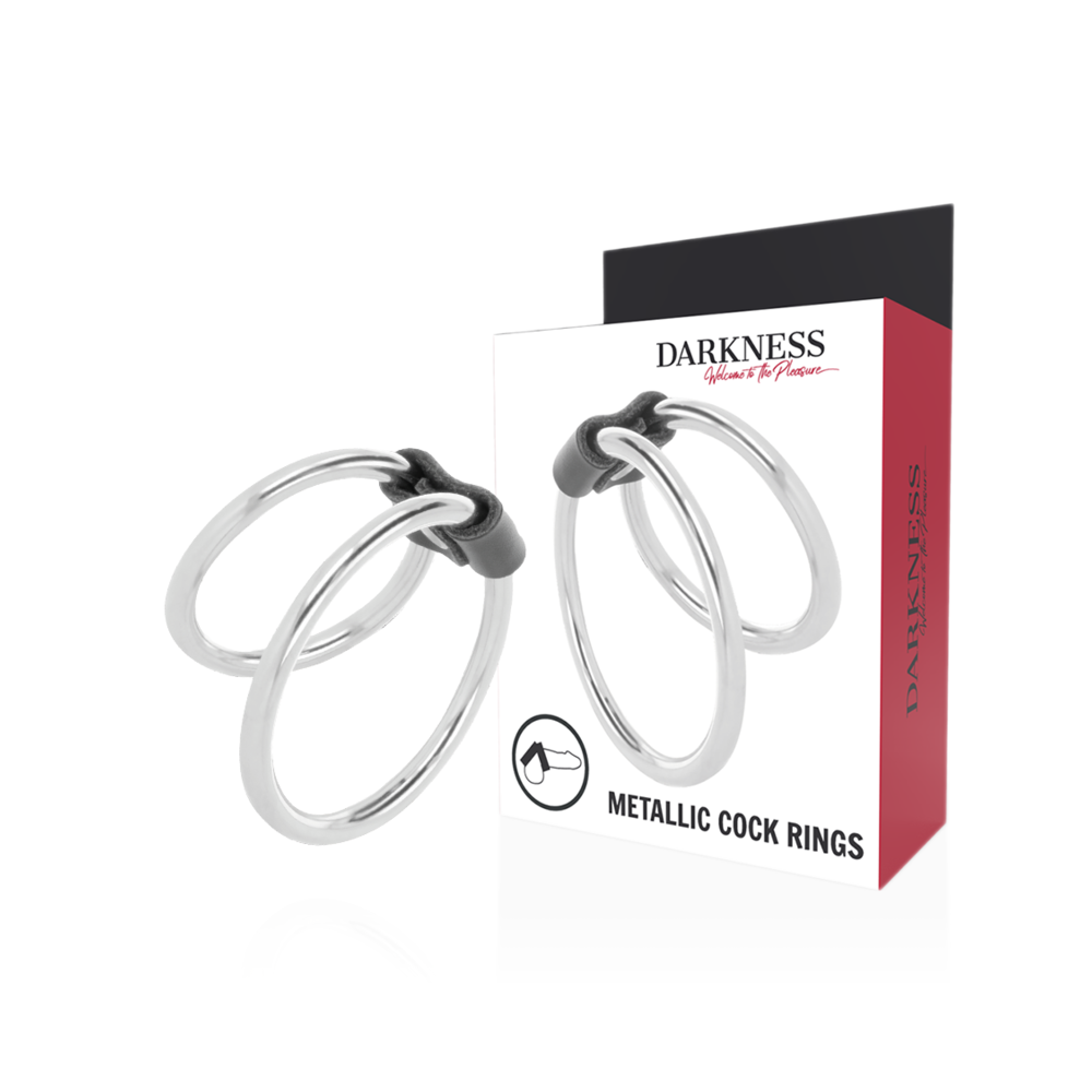 DARKNESS - DOUBLE METAL PENIS RING