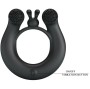 PRETTY LOVE - ANEL VIBRATÓRIO DÁLIA + ESTIMULADOR DE CLITÓRIS 12 VIBRAÇÕES PRETO