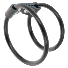 DARKNESS - LEATHER DOUBLE COCK RING