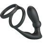 PRETTY LOVE - ANNEAU PÉNIS EMONI + PLUG ANAL 12 VIBRATIONS NOIR