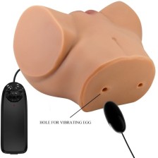 CRAZY BULL - VIBRATORE EMILIA ASS CON VAGINA E ANO REALISTICI, TELECOMANDO IN CARNE