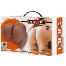 CRAZY BULL - VIBRATORE EMILIA ASS CON VAGINA E ANO REALISTICI, TELECOMANDO IN CARNE