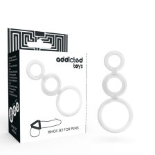 ADDICTED TOYS - RINGS SET FOR PENIS TRANSPARENT