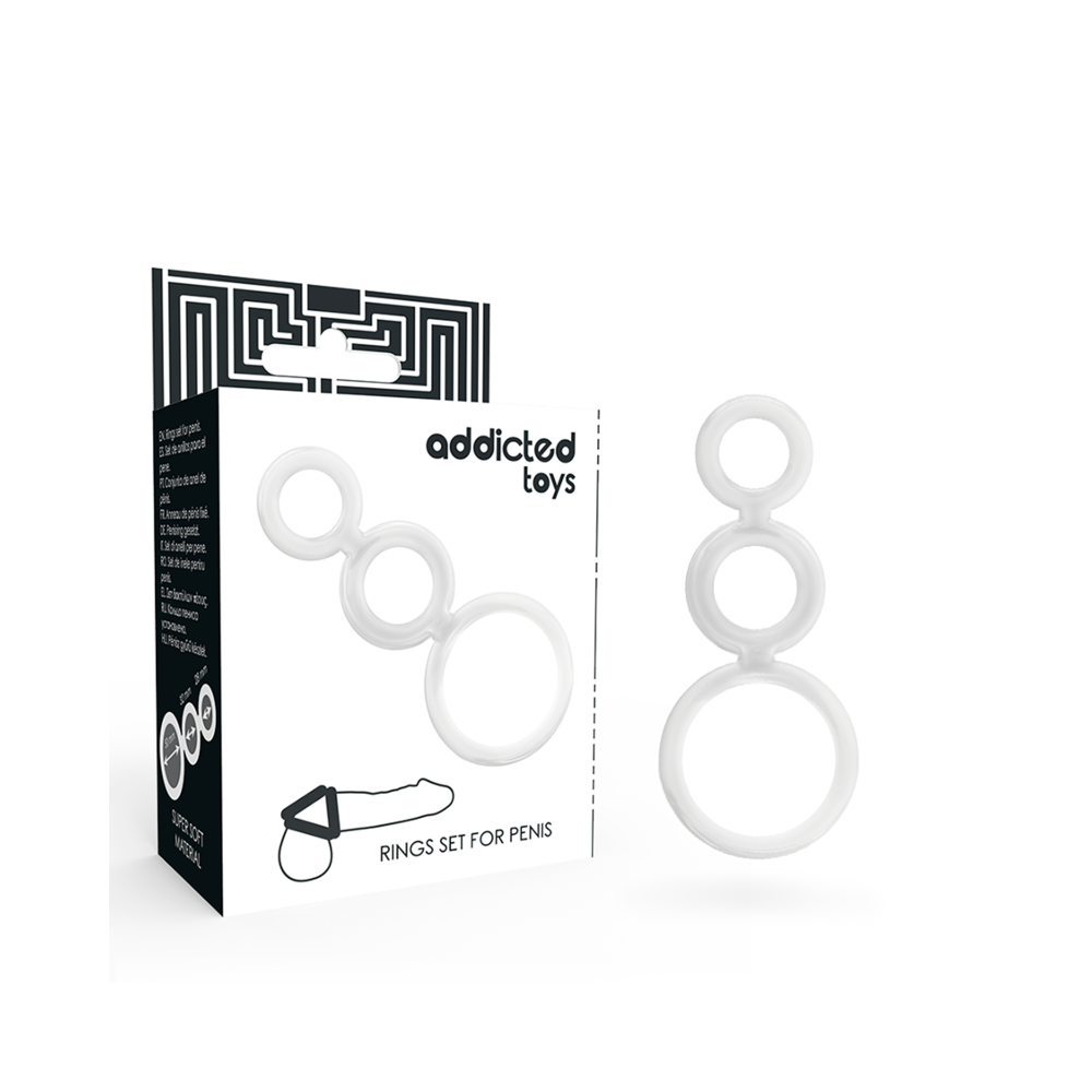 ADDICTED TOYS - RINGS SET FOR PENIS TRANSPARENT