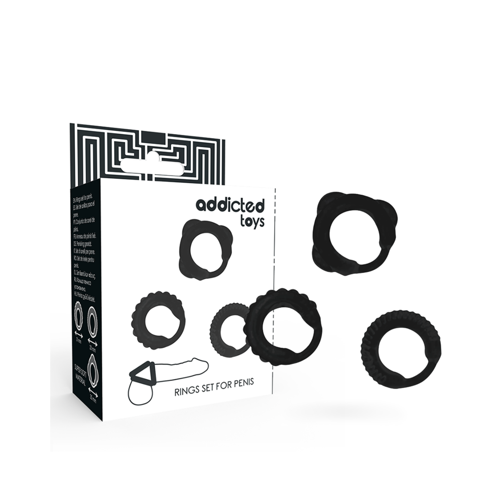 ADDICTED TOYS - C-RING SET BLACK