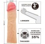 PRETTY LOVE - DEREK GUAINA PER PENE CON ESTENSIONE DA 7,6 CM FLESH