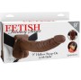 FETISH FANTASY SERIES - 9 STRAP-ON OCO COM BOLAS 22,9CM CASTANHO