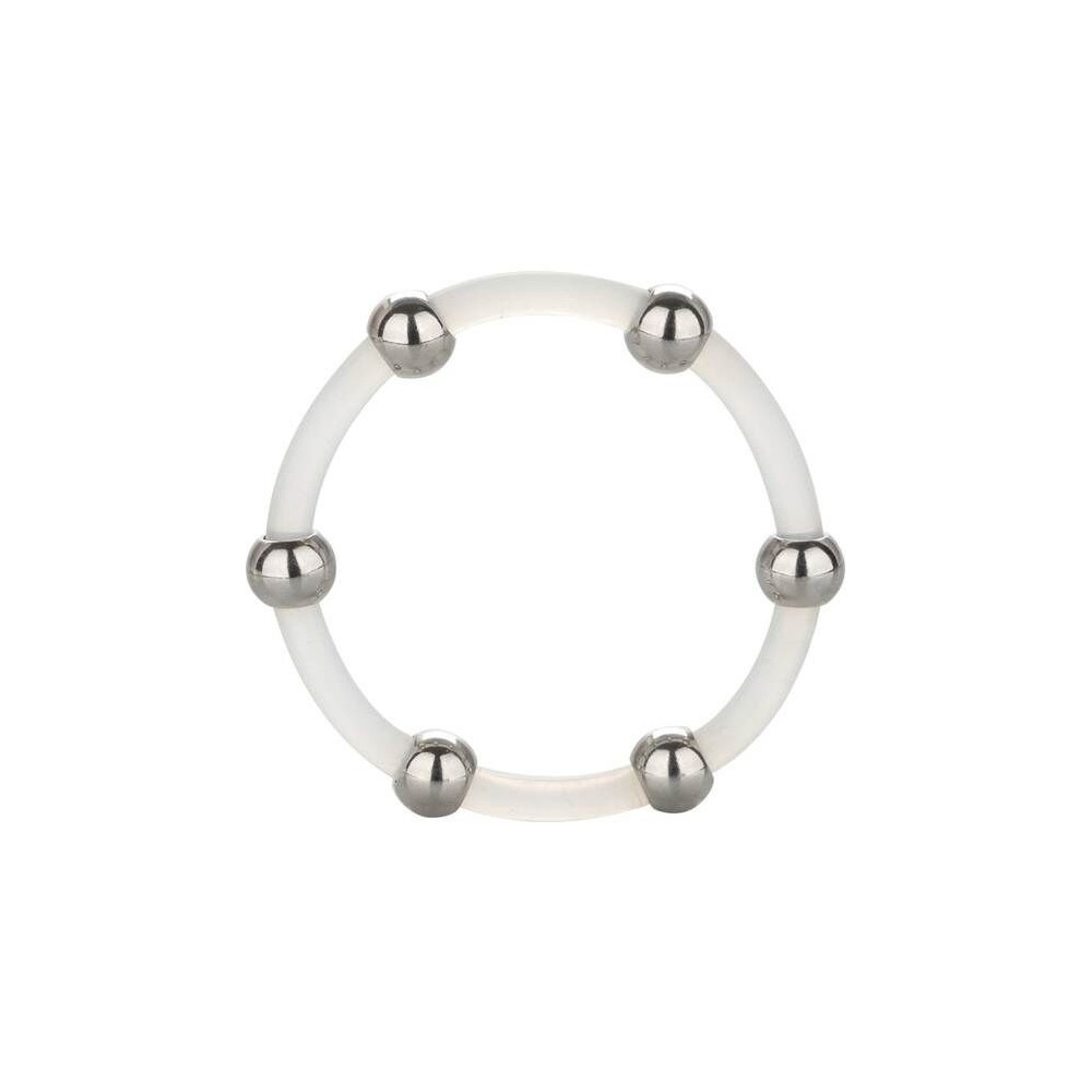 CALEXOTICS - BAGUE EN SILICONE PERLÉE ACIER XL