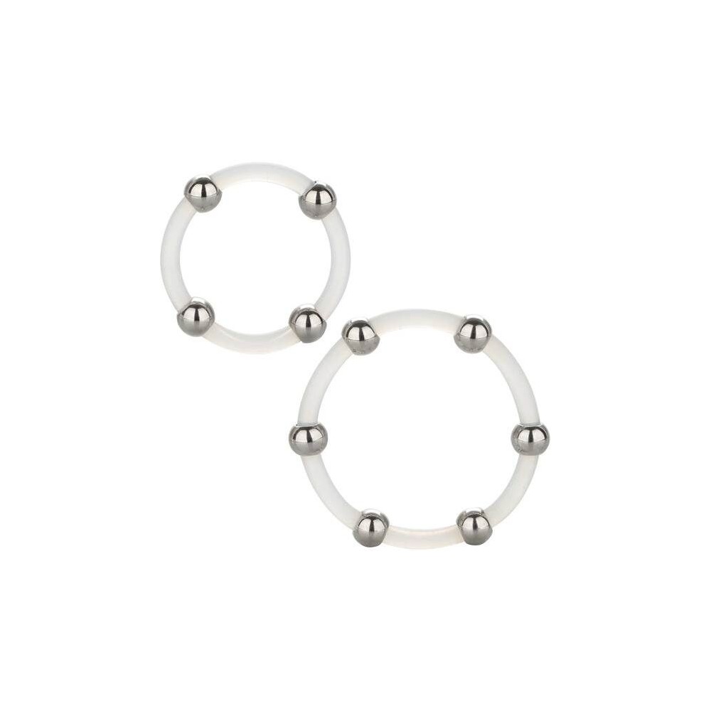 CALEXOTICS - STEEL BEADED SILICONE RING SET