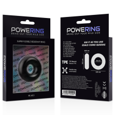 POWERING - SUPER FLEXIBLER UND WIDERSTANDSFÄHIGER PENISRING 3,5 CM SCHWARZ