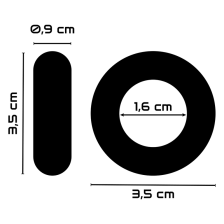 POWERING - SUPER FLEXIBLER UND WIDERSTANDSFÄHIGER PENISRING 3,5 CM KLAR