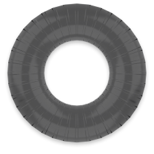 POWERING - SUPER FLEXIBLER WIDERSTANDSFÄHIGER RING 4,5 CM PR07 SCHWARZ