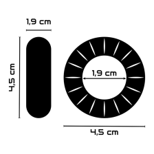 POWERING - ANEL RESISTENTE SUPER FLEXÍVEL 4,5CM PR07 PRETO