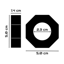 POWERING - ANEL PARA PÉNIS SUPER FLEXÍVEL E RESISTENTE 5CM PR10 TRANSPARENTE