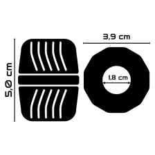 POWERING - ANEL PARA O PÉNIS SUPER FLEXÍVEL E RESISTENTE 5 CM PR11 PRETO