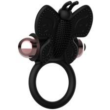 COQUETTE CHIC DESIRE - COCK RING BUTTERFLY WITH VIBRATOR BLACK/ GOLD