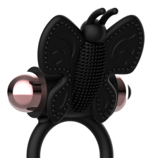 COQUETTE CHIC DESIRE - COCK RING BUTTERFLY WITH VIBRATOR BLACK/ GOLD