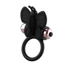 COQUETTE CHIC DESIRE - COCK RING BUTTERFLY WITH VIBRATOR BLACK/ GOLD