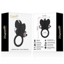 COQUETTE CHIC DESIRE - COCK RING BUTTERFLY WITH VIBRATOR BLACK/ GOLD