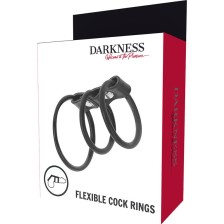 DARKNESS - SET DI 3 ANELLI PER IL CAZZO FLESSIBILI