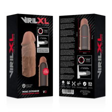 VIRILXL - EXTENSION DE PÉNIS EXTRA CONFORT SLEEVE V3 MARRON