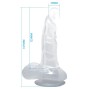 BAILE - REALISTISCHER DILDO MIT SAUGNAPF UND HODEN 16.7 CM TRANSPARENT