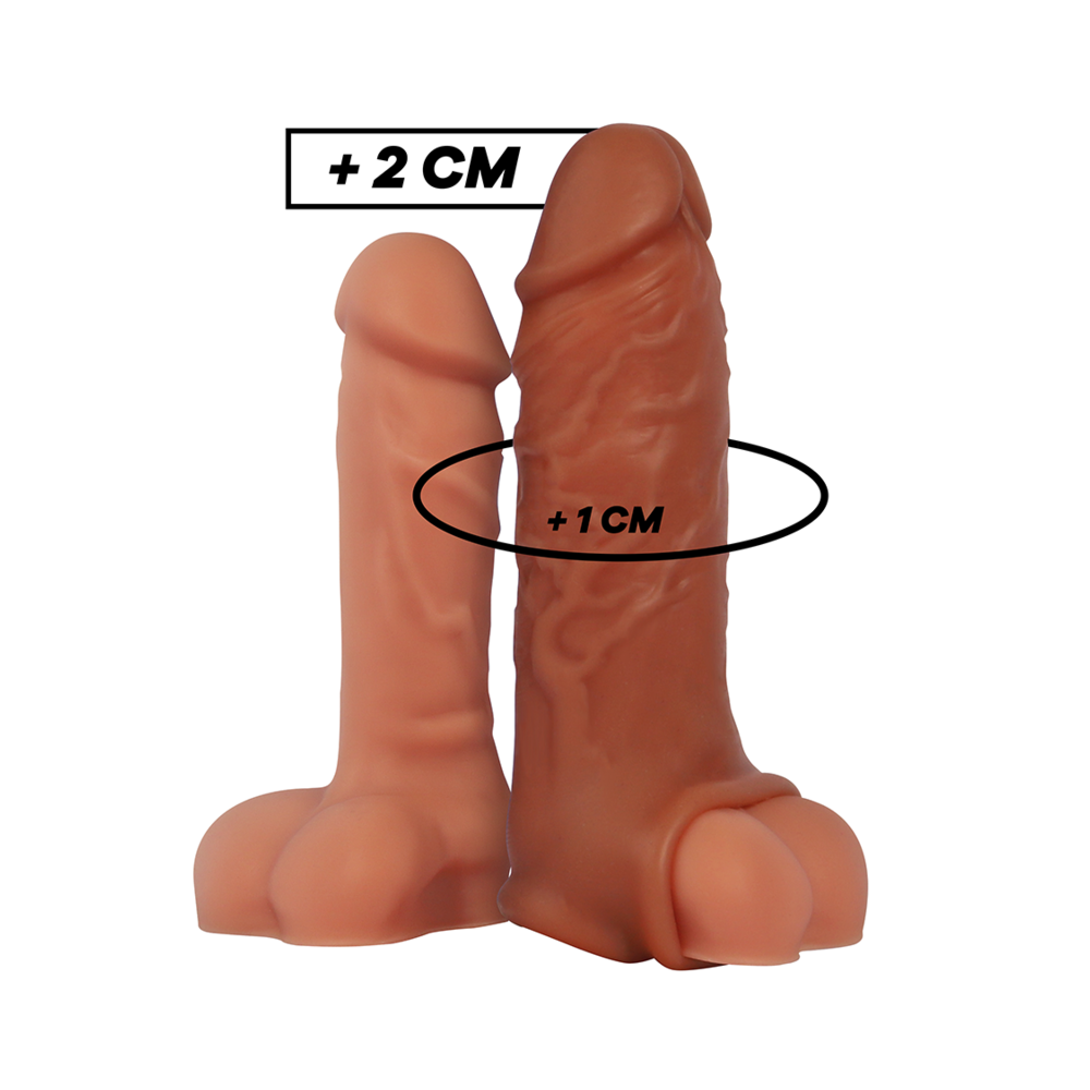 VIRILXL - PENIS EXTENDER EXTRA COMFORT SLEEVE V9 BROWN