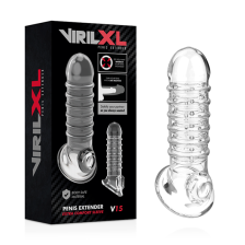 VIRILXL - EXTENSEUR DE PÉNIS MANCHON EXTRA CONFORT V15 TRANSPARENT