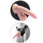 KING COCK - PLUS 3D DILDO BALANANDO BOLAS 24.5 CM PELE CLARA