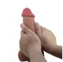 PRETTY LOVE - DILDO REALISTICO SLIDING SKIN SERIES CON VENTOSA SCORREVOLE DELLA PELLE MARRONE 23,4 CM