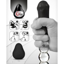 G-VIBE - REUSABLE TEXTURED MASTURBATOR EGG BLACK