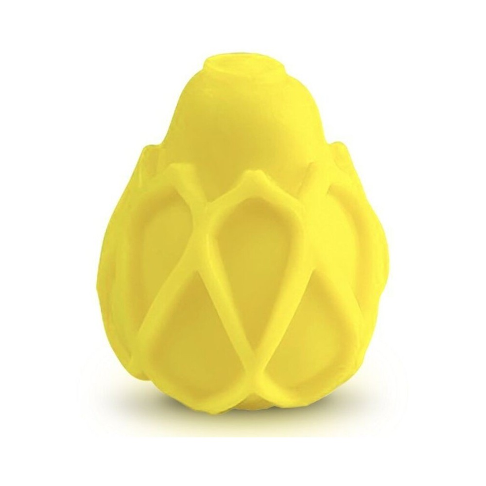 G-VIBE - OEUF MASTURBATEUR TEXTURÉ JAUNE RÉUTILISABLE