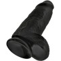 KING COCK - PÊNIS GORDINHO REALISTA 23 CM PRETO