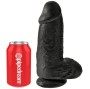 KING COCK - PÊNIS GORDINHO REALISTA 23 CM PRETO