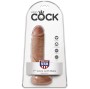 KING COCK - REALISTIC PENIS WITH BALLS 13.2 CM CARAMEL
