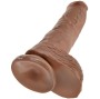 KING COCK - REALISTISCHER PENIS MIT KUGELN 19.8 CM KARAMELL