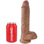 KING COCK - PÉNIS RÉALISTE AVEC BOULES 19.8 CM CARAMEL