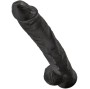 KING COCK - REALISTISCHER PENIS MIT EIER 30.5 CM SCHWARZ