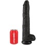 KING COCK - PÉNIS RÉALISTE AVEC BOULES 30.5 CM NOIR