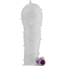 OHMAMA - TEXTURED PENIS SLEEVE WITH VIBRATING BULLET