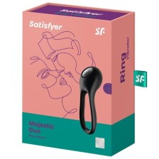 SATISFYER - VIBRATEUR ANNEAU MAJESTIC DUO NOIR