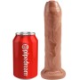 KING COCK - PÊNIS REALÍSTICO SEM CORTES 17.8 CM CARAMELO