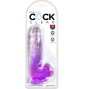 KING COCK - CLEAR REALISTISCHER PENIS MIT KUGELN 13.5 CM LILA